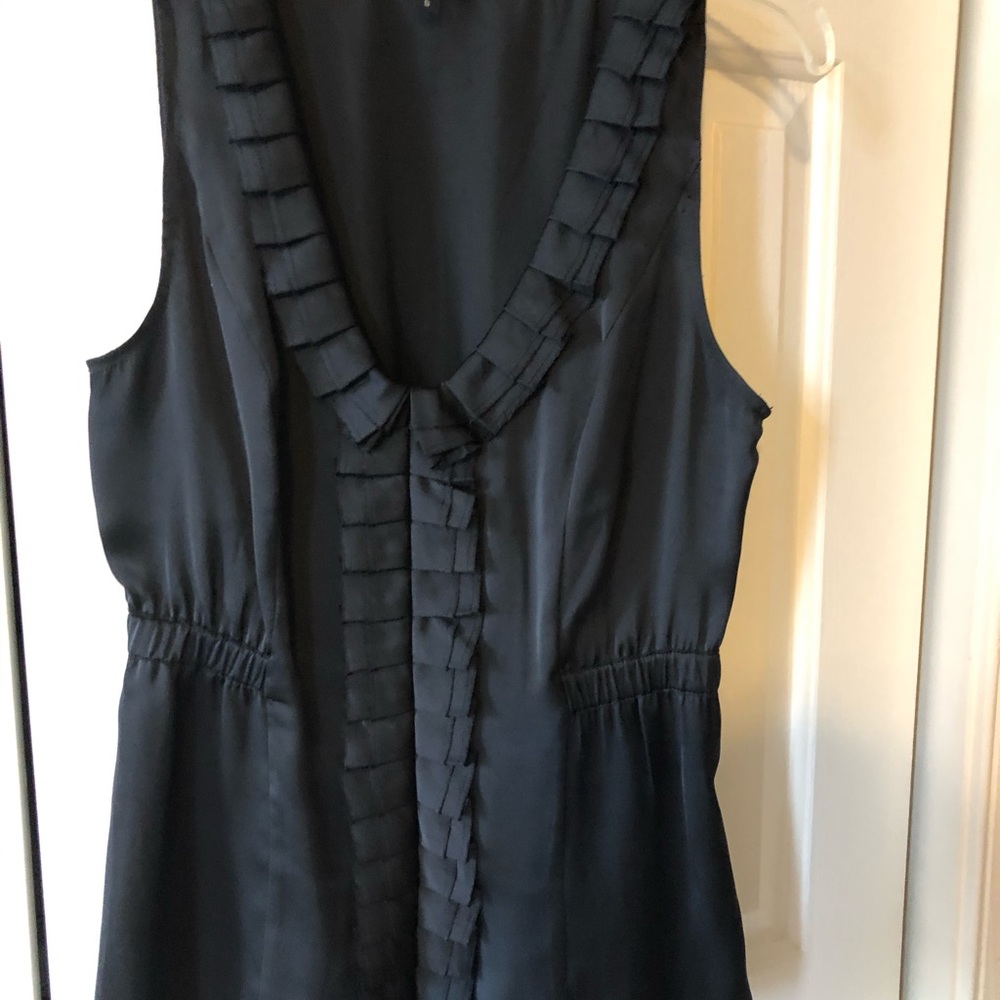 Black silky like top. Like new.